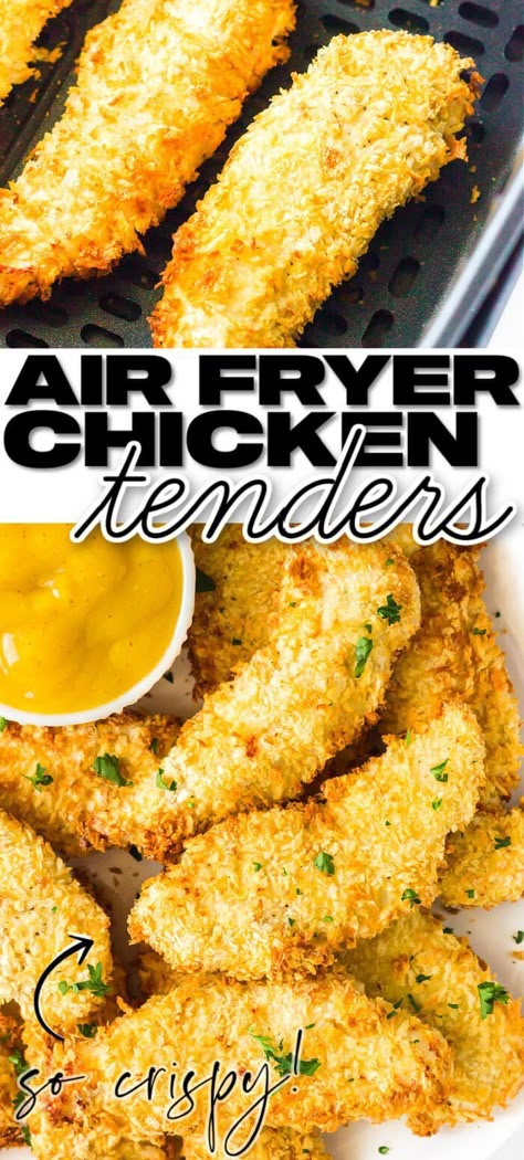 Air Fried Chicken Tenders Recipes, Air Fried Chicken Tenderloins, Air Fryer Fried Chicken Tenders, Air Fryer Breaded Chicken Tenders, Chicken Tenderloin Recipes Air Fryer, Chicken Strips Air Fryer, Air Fryer Chicken Tenderloins, Air Fryer Chicken Strips, Air Fryer Recipes Chicken Tenders