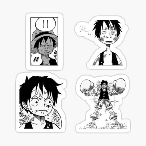 lennyspook Shop | Redbubble Luffy Sticker, Hxh Characters, Black Stickers, One Piece Comic, Manga Anime One Piece, One Piece Luffy, Anime Stickers, Sticker Collection, Cute Images