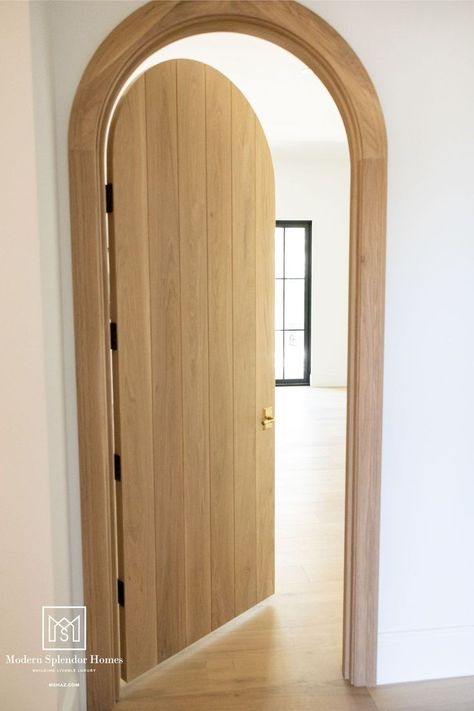 Arch Door Bathroom, Arch Doors Entrance, Wood Arched Door, Arch Wood Door, Arch Bedroom Door, Arched Wooden Door, Arc Door Design, Arched Interior Door, Wooden Arch Door