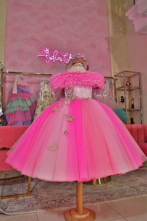 Birthday Dress For Girls Kids, Barbie Birthday Outfit Kids, Barbie Outfits For Kids, Barbie Birthday Dress, Birthday Dress For Kids, Princesa Peach Cosplay, Habit Barbie, Kids Pageant Dresses