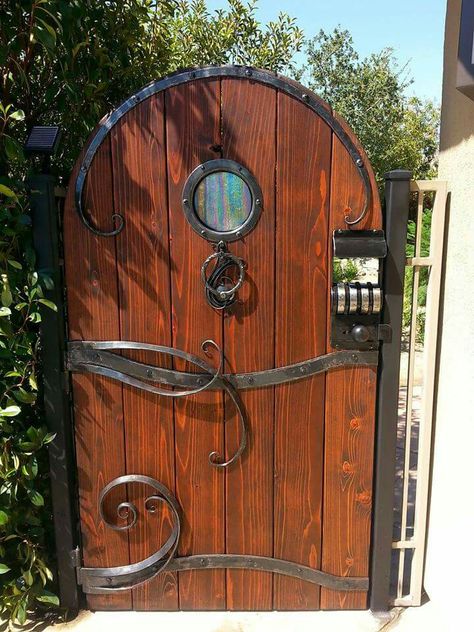 Door Half Moon Door, Moon Door, Storybook Homes, House Deco, Garden Gates, Wood Doors, Half Moon, Bottle Opener Wall, Bottle Opener