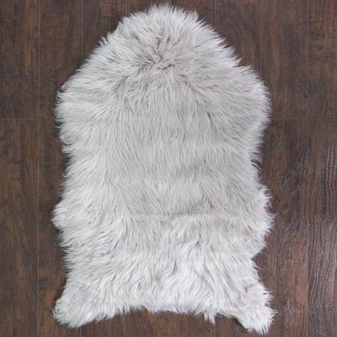 Fluffy Faux Sheepskin Fur Rug, Chair Throw 3' x 2' Sweet Home Collection - Walmart.com Moody Apartment, Dorm Items, Round Rug Living Room, Chair Throw, Dining Room Floor, Thrown Chair, Fur Carpet, Faux Fur Rug, Fur Rug