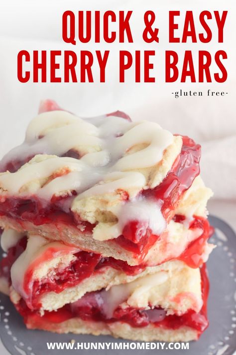 These delicious gluten free cherry pie bars are one of the best gluten free desserts! They’re easy gluten free summer desserts for parties and BBQs. You’ll love these cherry pie bars gluten free because they’re quick gluten free desserts. Whether you need gluten free summer dessert recipes or summer desserts for a BBQ, this gluten free cherry pie recipe is perfect. #glutenfree Simple Gluten Free Desserts, Gluten Free Cherry Pie, Quick Gluten Free Desserts, Gluten Free Summer Desserts, Cherry Pie Bars Recipe, Cherry Pie Bars, Gluten Free Pumpkin Pie, Gluten Free Bars, Best Gluten Free Desserts