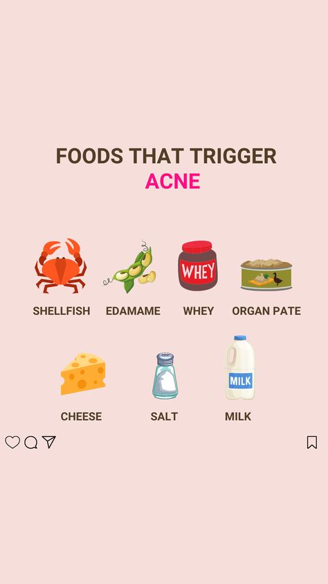 Food Bad For Skin, Foods For Cystic Acne, Acne Safe Foods, Foods To Clear Acne, Hormonal Acne Diet, Food For Acne, Best Foods For Skin, Foods For Clear Skin, Clear Skin Diet