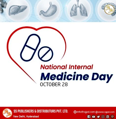 SS Publisher and Distributors Pvt Ltd Celebrate National Internal Medicine Day 2023 #NationalInternalMedicineDay #internalmedicine #medicine #doctors #medical #medicalstudents #sspublisher Ssri Medication, Medical Sales Representative, Fake Medical Report India, Medical Device Sales, Medical Tourism, Internal Medicine, E Day, Medical Students, Medicine