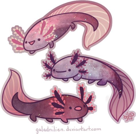 Space axolotl: Derp, derp, derp. I love axolotls and space and so yes. Random pictures of space are random. Cute Space Creatures, Axolotl Chibi, Axolotl Pixel Art, Space Axolotl, Pictures Of Space, Axolotl Illustration, Axolotl Drawing, Axolotl Stickers, Axolotl Art