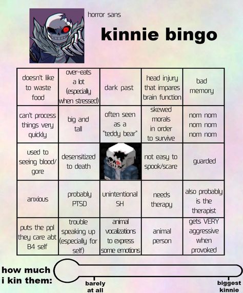 I Do Not Have An Original Personality, Undertale Kinnie Bingo, Sans Kinnie Bingo, Random Bingo, Kin Bingo, Food For Memory, Kinnie Bingo, Au Memes, Bingo Template