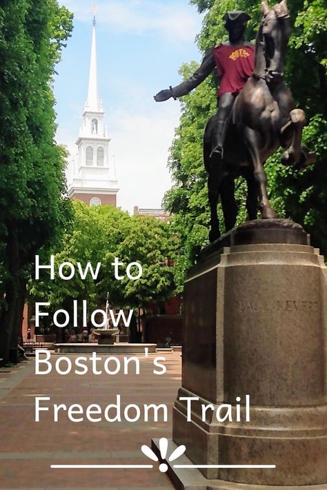 Boston is an exciting city with so much to offer. One of the best ways to get an overview of the city is to follow Boston's Freedom Trail. #Boston #FreedomTrail #takeawalk #roadtrip #paulrevere #littleitaly #history Boston To Bar Harbor Road Trip Itinerary, Boston Itenary, Boston Hotels Near Freedom Trail, Boston Freedom Trail, The Freedom Trail Boston, Freedom Trail Boston, Boston Historical Sites, Freedom Trail, Paul Revere