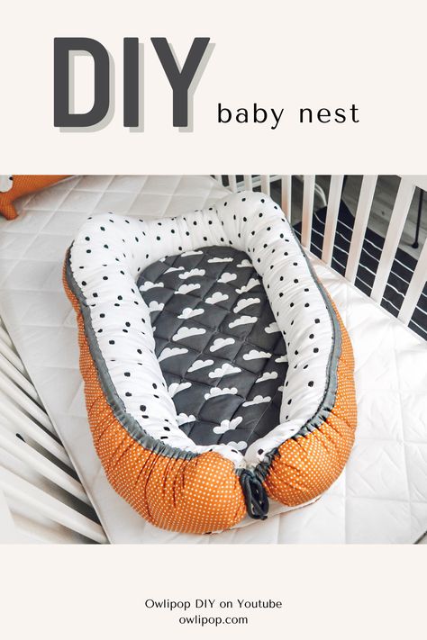 Baby Nest Pattern, Bebe Video, Baby Nest Bed, Baby Diy Projects, Diy Sewing Tutorials, Baby Mattress, Sewing Baby Clothes, Diy Bebe, Diy Baby Gifts