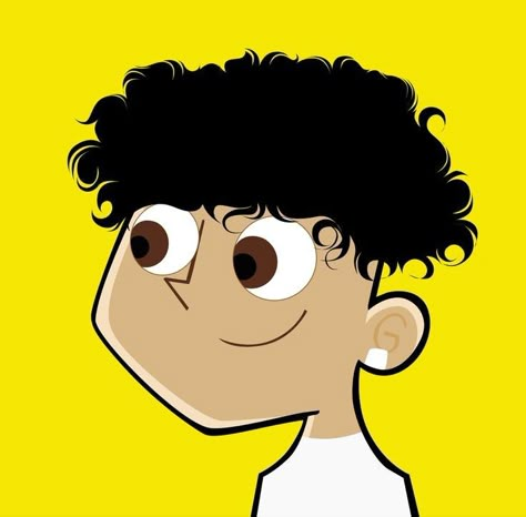 Light Skin Curly Hair Pfp Cartoon, Curly Hair Cartoon Pfp, Light Skin Pfp Cartoon, Light Skin Anime Pfp, Curly Hair Anime Pfp, Swag Cartoon Art, Curly Hair Pfp Cartoon, Curly Anime, Art Curly Hair