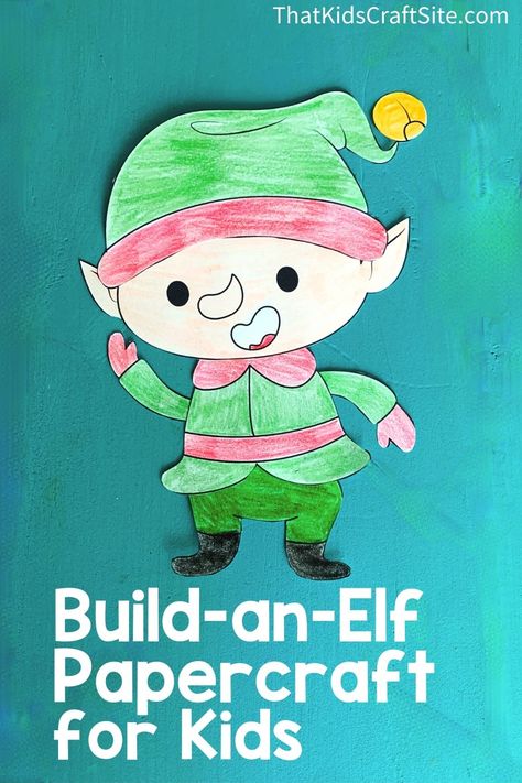 Christmas Elf Craft for Kids - That Kids' Craft Site Elf Craft For Kids, Elf Craft, Elf Crafts, Rainy Day Fun, Ornament Craft, Elf Ornaments, Christmas Kids, Crafts With Pictures, An Elf