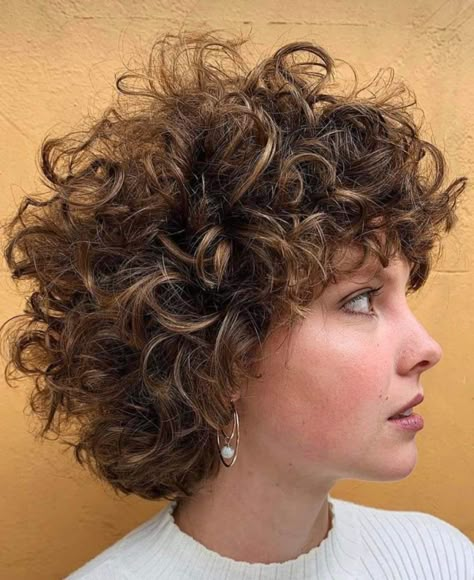 Round Curly Haircut, Curly Haircut, Curly Hair Trends, Curly Pixie Hairstyles, Wavy Haircuts, Colored Curly Hair, Short Curly Haircuts, Haircuts For Curly Hair, Queen Hair