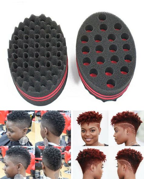 Sponge Brush For Natural Hair, Curl Sponge For Natural Hair, Hair Sponge Curls, Summer Hairstyles For Straight Hair, Ideas For Hairstyles, Hairstyles For Thinning Hair, Hair Sponge, Hairstyles For Summer, Natural Hair Haircuts