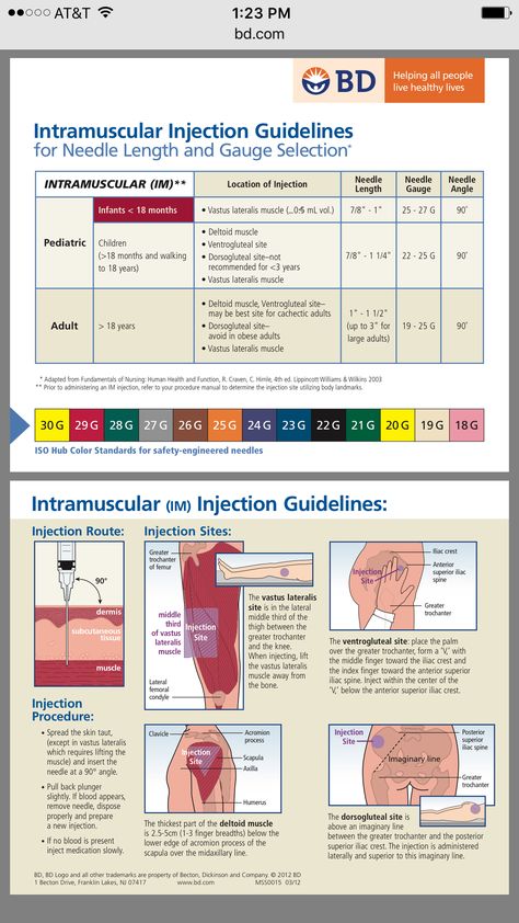 IM Injection Sites & Gauge Sizes Im Injection Sites Cheat Sheet, Im Injection Sites Nursing, Injection Sites Nursing, Subcutaneous Injection Sites, Needle Gauge Size Chart Nursing, Needle Sizes For Injections, Ceftriaxone Injection, Intramuscular Injection Sites, Im Injection Sites