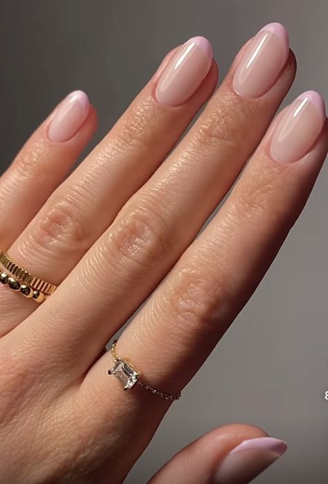 French Manicure Long Nails, Pink Tip Nails, Nails Classic, Pink French Nails, Nails Classy, Light Pink Nails, Subtle Nails, Simple Gel Nails, Minimal Nails