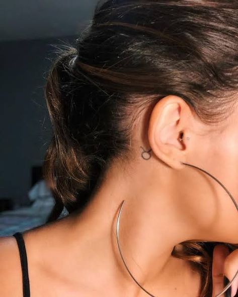 Taurus Behind Ear Tattoo, Taurus Symbol Tattoo, Small Meaningful Tattoos For Women, Behind Ear Tattoos, Toni Topaz, Women Images, Tattoos Meaningful, Taurus Tattoos, Meaningful Tattoos For Women