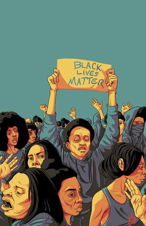 Protests Art, Protesters Art, Protest Drawing, Crowded Illustration, Protesting Illustration, Blm Poster, Protesters Illustration, Blm Painting, Blm Posters