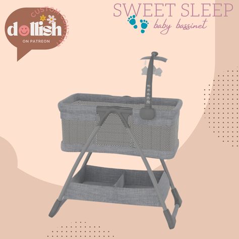 Sweet Sleep Baby Bassinet Preview [green plumbob tier] | Patreon Sims 4 Cc Dog Crate, Sims 4 Baby Cc Furniture, Sims 4 Content, Newborn Bassinet, Newborn Crib, Sims 4 Cc Eyes, Sims Baby, Sims Packs, Sims 4 Bedroom