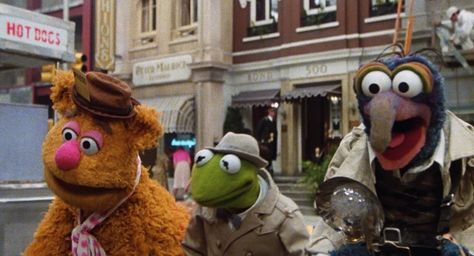 Fozzie Bear, Kermit the Frog, and Gonzo the Great play a trio of reporters in "The Great Muppet Caper": http://www.dvdizzy.com/muppet-caper-treasure.html The Muppet Movie, Wanted Movie, Muppets Most Wanted, Fozzie Bear, Bad Humor, Fraggle Rock, The Muppet Show, The Muppets, Miss Piggy