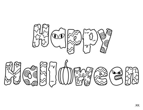 Happy Halloween Coloring Pages, Halloween Color By Number, Halloween Sayings, Halloween Color, Hello October, Halloween Coloring Pages, Halloween Coloring, Happy Halloween, From Home