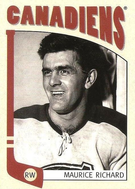 #37 Maurice (The Rocket) Richard Montreal Canadiens🏒 Maurice Richard, Minnesota North Stars, Quebec Nordiques, Player Card, Ice Dance, Hockey Cards, Colorado Rockies, Montreal Canadiens, National Hockey League