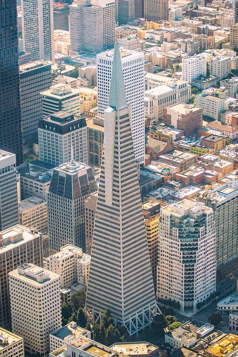 Seems All Your Songs Are About Leaving.San Francisco L.A Skyscraper View Aesthetic, Transamerica Pyramid, Horizontal Skyscraper, San Francisco Ferry Building, San Francisco Aerial View, Nyc Aerial View, San Francisco City, Skyscraper Architecture, Chicago Travel