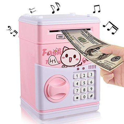 Money Saving Box, Cool Toys For Girls, Princess Toys, Savings Box, Money Savings, Kids Money, Toy Gifts, Pink Rabbit