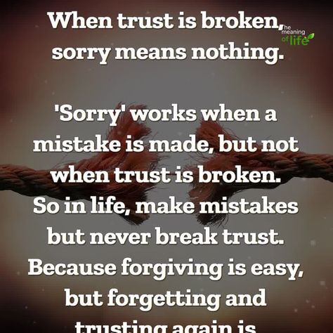 When Trust is Broken | When Trust is Broken.... | By The meaning of life | Facebook When Trust Is Broken, Trust Broken, Broken Trust, Trusting Again, The Meaning Of Life, Marriage Relationship, Marriage Life, Meaning Of Life, The Meaning