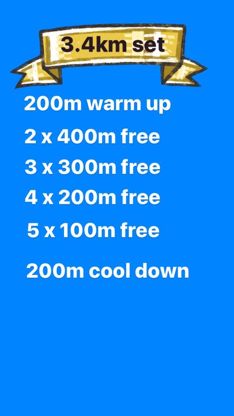 3.4km swim set for long distance training Long Distance Swimming Training, Distance Swim Workouts, Swimming Sets Training, Long Distance Running Training, Swim Practice Workouts, Swim Training Plan, Swim Workout Plan, Swim Drills, Swimming Program