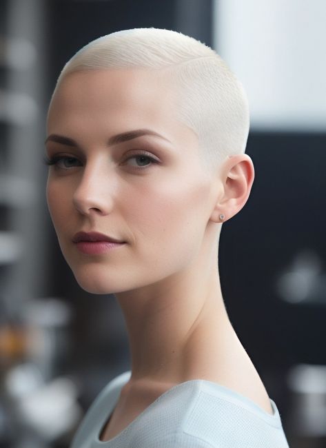 Buzz Cut Women, Bald Head Women, Buzzed Hair, Short Shag Haircuts, Subtle Balayage, Short Hair Trends, Super Short Hair, Bald Women, Trends For 2024