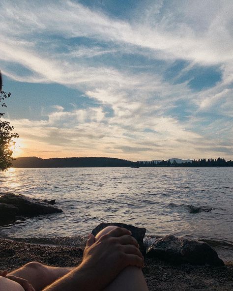 Hamptons Couple Aesthetic, Couple At The Lake Aesthetic, Seven Summers Paige Toon Aesthetic, Couple In Lake Aesthetic, Couple At The Lake, Lake Swimming Aesthetic Couple, Couple Lake Aesthetic, Staycation Aesthetic Couple, Lake Date Aesthetic