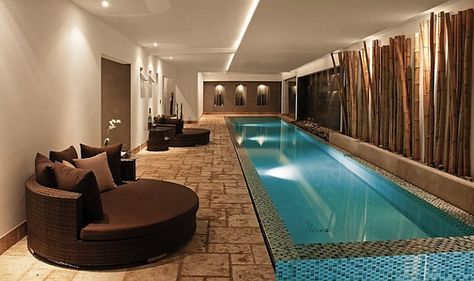 50 Jaw-Dropping Indoor Swimming Pool Ideas for a Breathtaking Dip  [ Read More at www.homesthetics.net/50-jaw-dropping-indoor-swimming-pool-ideas-for-a-breathtaking-dip/ © Homesthetics - Inspiring ideas for your home.] Swimming Pool Cost, Small Indoor Pool, Kleiner Pool Design, Indoor Swimming Pool Design, Simple Pool, Indoor Pool Design, Indoor Spa, Piscina Interior, Indoor Pools