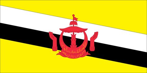 Sultan Of Brunei, Brunei Flag, Bandar Seri Begawan, Picture Borders, Yellow Field, Yellow Fields, International Flags, Nepal Travel, South China Sea