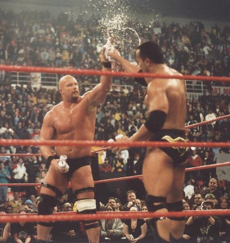 Rock and Stone Cold, Oh hell yeah. Wwf Superstars, Stone Cold Steve Austin, Wrestling Stars, Wwe Legends, Stone Cold Steve, Wwe World, The Rock Dwayne Johnson, Wrestling Superstars, Steve Austin