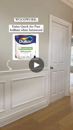 White Panelled Hallway, Hamptons Wall Panelling, Panelling Paint Colours, Hallway Panelling, Panelling Ideas, Neptune Home, White Wall Paneling, Have A Lovely Evening, Cornforth White