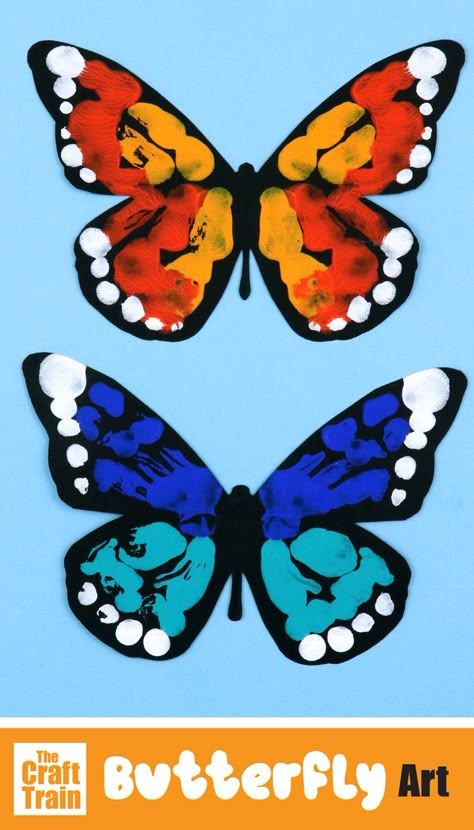 Paint Butterflies, Monarch Butterfly Craft Preschool, Painting Butterfly Ideas, May Crafts For Kindergarten, Butterfly Art For Preschool, Butterfly Craft For Kindergarten, Butterfly Crafts For Kindergarten, Paint A Butterfly, Morpho Butterfly Craft