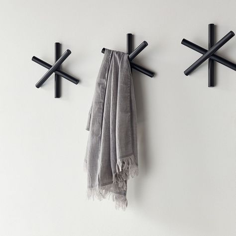 swissmiss | Logs Coat Hanger Pile Of Logs, Farmhouse Coat Rack, White Coat Rack, Black Wall Hooks, Coat Tree, Pool Bathroom, Barber Shop Decor, Indoor Fountain, House Things