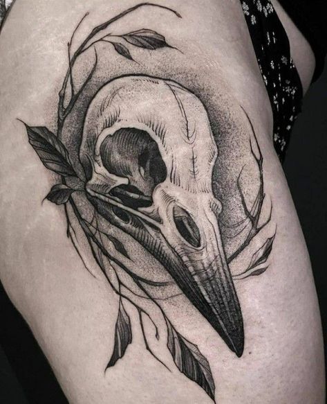 Bird Skull Tattoo, Rip Tattoos For Mom, 2023 Tattoo, Feminine Skull Tattoos, Wrist Tattoo Ideas, Pumpkin Tattoo, Tattoo Apprenticeship, Feminine Tattoo Sleeves, Goth Tattoo