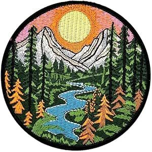 3.5" Mountain Patch, Traveler Iron On Patch, Adventure Outdoor Patch - Scout Patches - Girl/Boy Scout Patches Iron On - Nature Patches Iron On - Hiking Patches Iron On - Camping Iron On Patches Hiking Patches, Camping Patches, Fire Watch, Boy Scout Patches, Camping Scrapbook, Girl Scout Patches, Scout Patches, Patches For Jackets, Girl Scout Badges