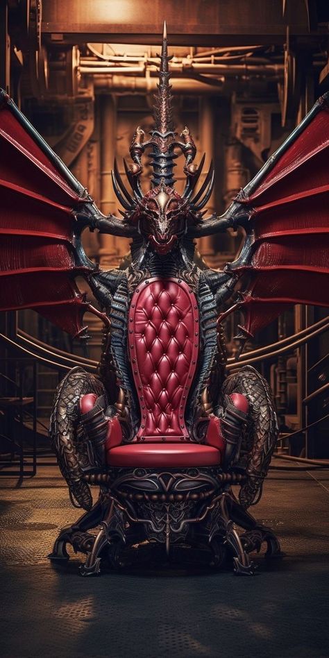 Gothic Victorian Home Decor, Dragon Chair, 2022 Ford Mustang, Gt Ford, Steampunk Furniture, Game Trailer, Fantasy Furniture, Dragon Artwork Fantasy, Gothic Furniture