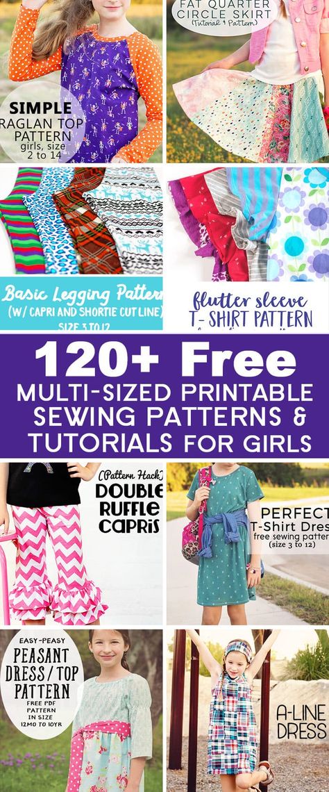 Free Printable Sewing Patterns, Sewing Patterns Free Women, Diy Sy, Trendy Sewing Projects, Trendy Sewing Patterns, Childrens Sewing Patterns, Printable Sewing Patterns, Free Pdf Sewing Patterns, Sew Ins