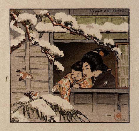 https://flic.kr/p/oe6UgP | Helen Hyde "My Neighbours" | peacocksgarden.blogspot.com/ Helen Hyde, Art Chinois, San Francisco Art, Western Artist, Japanese Art Prints, Japon Illustration, Illustration Vintage, Art Japonais, Ukiyo E