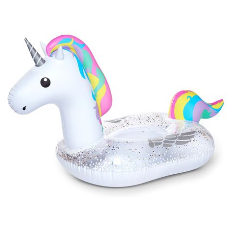 Big Mouth Toys Unicorn Pool Float - White Unicorn Pool Party, Unicorn Floaties, Pool Party Supplies, Unicorn Pool Float, Unicorn Float, Summer Accessories Beach, Cool Pool Floats, Pool Floats For Adults, Unicorn Ring