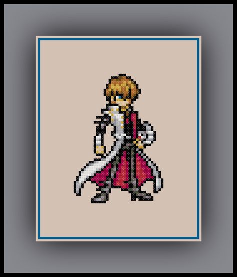 Yu-Gi-Oh Pixel Art Pattern Yugioh Cross Stitch, Jjba Alpha Pattern, Jjba Cross Stitch, Yu Gi Oh Seto Kaiba, Mtg Cross Stitch, Doodle Frame, Pixel Art Templates, Pixel Art Pattern, Cuckoo Clock