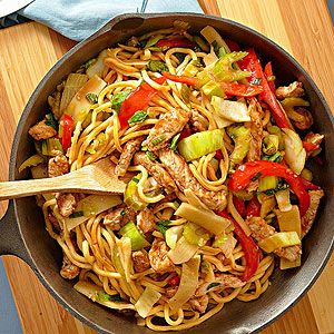 From Better Homes and Gardens, ideas and improvement projects for your home and garden plus recipes and entertaining ideas. Free Noodles, Healthy Pork Recipes, Chicken Lo Mein, Healthy Pork, Lo Mein Recipes, Chinese Vegetables, Gardens Ideas, Lean Pork, Healthy Mix