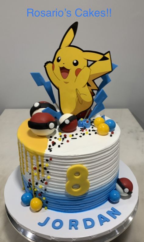 Pokemon Cakes Birthday Boys, Dort Pokemon, Picachu Cakes, Pokemon Birthday Cake Boys, Pokemon Theme Cake, Pikachu Cake Ideas, Pokemon Cake Ideas, Pikachu Cake Birthdays, Pokemon Torte