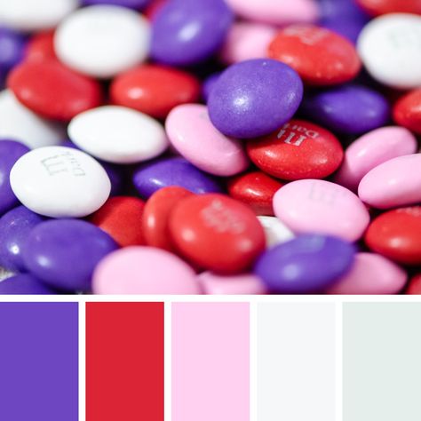 Red Color Pallets, Palettes Color, Palette Challenge, Food Inspired, Purple Color Palettes, Color Palette Challenge, Valentine Coloring, Mix Color, Color Pallets