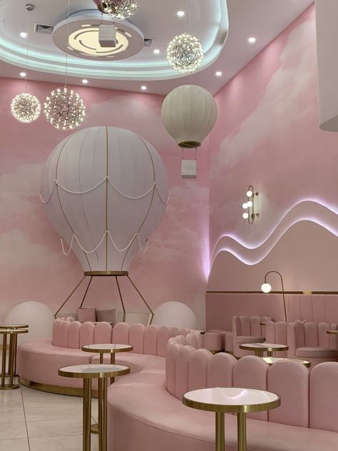 Pink Cafe, Bubble Tea Shop, Bakery Design Interior, Salon Suites Decor, Bakery Decor, Beauty Room Design, Beauty Room Decor, Beauty Salon Decor, Salon Interior Design