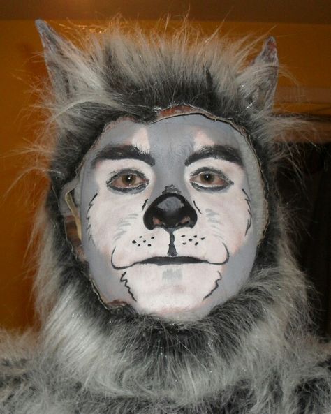 Big bad wolf makeup Big Bad Wolf Makeup, Panto Costumes, Werewolf Makeup, Wolf Makeup, Shrek Costumes, Shrek Costume, Closet Cosplay, Halloween Makeup Pretty, Wolf Face