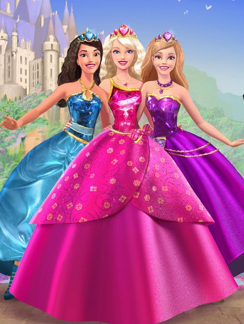 <3 Princess Charm School Dress, Barbie And Her Friends, Barbie Princess Charm School, Disney Barbie, Barbie Fairy, Princess Charm School, Barbie Drawing, Klub Winx, Princess Charming